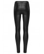 Punk Rave Black Gothic Punk Woven-Cross Panelled Leggings for Women