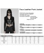 Punk Rave Black Gothic Punk Bat Collar Long Sleeve Irregular Shirt for Women