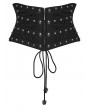 Punk Rave Black Gothic Punk Metal Rivet Underbust Corset Waistband