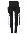 Punk Rave Black Gothic Punk Detachable Leg Pockets Pants for Women
