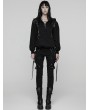 Punk Rave Black Gothic Punk Daily Wear Hooded Sweatshirt for Women