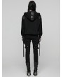 Punk Rave Black Gothic Punk Daily Wear Hooded Sweatshirt for Women