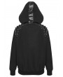 Punk Rave Black Gothic Punk Daily Wear Hooded Sweatshirt for Women