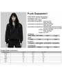 Punk Rave Black Gothic Punk Daily Wear Hooded Sweatshirt for Women