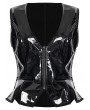 Punk Rave Black Dark Gothic Patent Leather Vest for Women