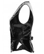 Punk Rave Black Dark Gothic Patent Leather Vest for Women