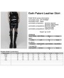 Punk Rave Black Gothic Lace Trim Patent Leather Midi Skirt