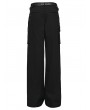 Punk Rave Black Gothic Punk Low-Waist Wide-Leg Pants for Women