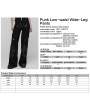 Punk Rave Black Gothic Punk Low-Waist Wide-Leg Pants for Women