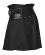 Punk Rave Black Gothic Punk Pleated A-Line Mini Skirt