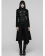 Punk Rave Black Gothic Punk Double-Zipper Skeleton Coat for Women