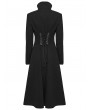Punk Rave Black Gothic Punk Double-Zipper Skeleton Coat for Women