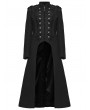 Punk Rave Black Retro Gothic Double-Breasted Woolen Long Coat for Women