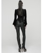Punk Rave Black Gothic Striped Leggings for Women