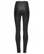 Punk Rave Black Gothic Striped Leggings for Women
