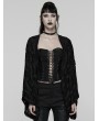 Punk Rave Black Gothic Decadent Punk Style Cardigan for Women
