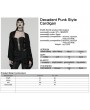 Punk Rave Black Gothic Decadent Punk Style Cardigan for Women