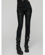 Punk Rave Black Gothic Punk Techwear Trousers for Women