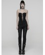 Punk Rave Black Gothic Punk Techwear Trousers for Women
