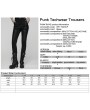 Punk Rave Black Gothic Punk Techwear Trousers for Women