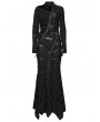 Punk Rave Black Gothic Punk Asymmetric Decadent Fishtail Maix Dress