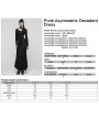 Punk Rave Black Gothic Punk Asymmetric Decadent Fishtail Maix Dress