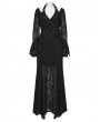 Punk Rave Black Gothic Punk Halterneck Asymmetric Long Dress