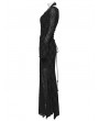 Punk Rave Black Gothic Punk Halterneck Asymmetric Long Dress