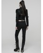 Punk Rave Black Gothic Punk Women's Cropped Jacket with Detachable Chain