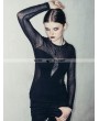Devil Fashion Black Spider Web Gothic Long Sleeves Shirt for Women