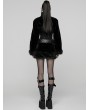 Punk Rave Black Gothic Punk Striped Fluffy Fur Mini Skirt
