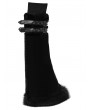 Punk Rave Black Gothic Punk Striped Fluffy Fur Leg Warmers