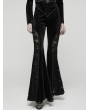 Punk Rave Black Sexy Gothic Velvet Flared Trousers for Women
