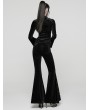 Punk Rave Black Sexy Gothic Velvet Flared Trousers for Women