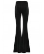 Punk Rave Black Sexy Gothic Velvet Flared Trousers for Women