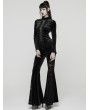 Punk Rave Black Sexy Gothic Hollow Lace Velvet Shirt for Women