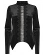 Punk Rave Black Sexy Gothic Hollow Lace Velvet Shirt for Women