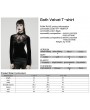 Punk Rave Black Sexy Gothic Hollow Lace Velvet Shirt for Women