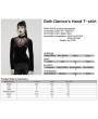 Punk Rave Black and Red Gothic Demon's Hand Velvet Shirt for Women