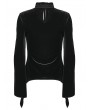 Punk Rave Black Gothic Demon's Hand Velvet Shirt for Women