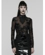 Punk Rave Black Sexy Gothic 3D Floral Mesh Lace Undershirt for Women