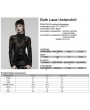 Punk Rave Black Sexy Gothic 3D Floral Mesh Lace Undershirt for Women