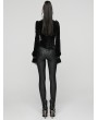 Punk Rave Black Retro Gothic Velvet Shirt for Women