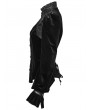 Punk Rave Black Retro Gothic Velvet Shirt for Women