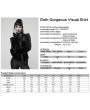 Punk Rave Black Retro Gothic Velvet Shirt for Women