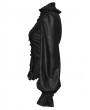 Punk Rave Black Retro Gothic Puff Sleeve Ruffled Shirt for Women