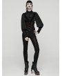 Punk Rave Black Retro Gothic Rose Night Shirt for Women