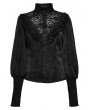 Punk Rave Black Retro Gothic Rose Night Shirt for Women