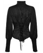 Punk Rave Black Retro Gothic Rose Night Shirt for Women
