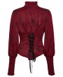 Punk Rave Red Retro Gothic Rose Night Shirt for Women